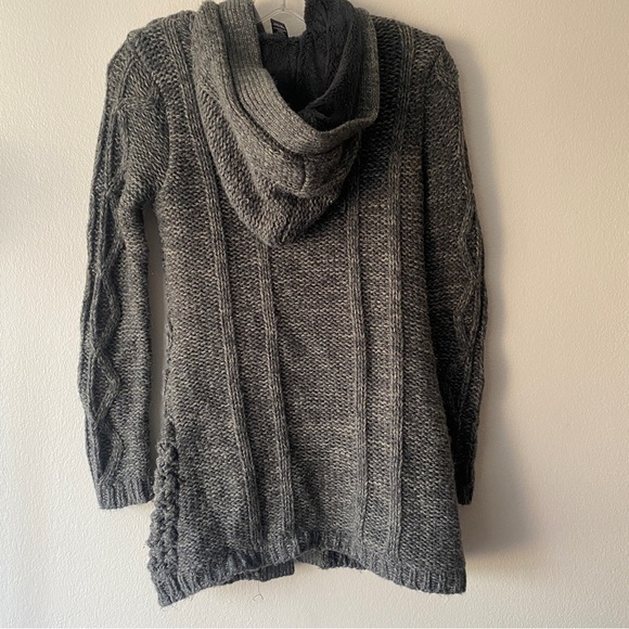 INC International concept knit button up long hooded cardigan size XS - Picture 4 of 4